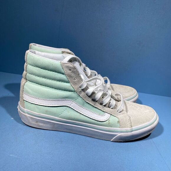 Vans Off The Wall Sk8 hi High Top Ripped Aztec Pattern Sneakers M Sz 7 W 8,5 - Picture 4 of 7